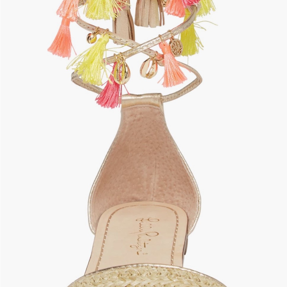 Lily Pulitzer Willa Tassel Ankle Wrap Sandal NEW - Picture 4 of 8